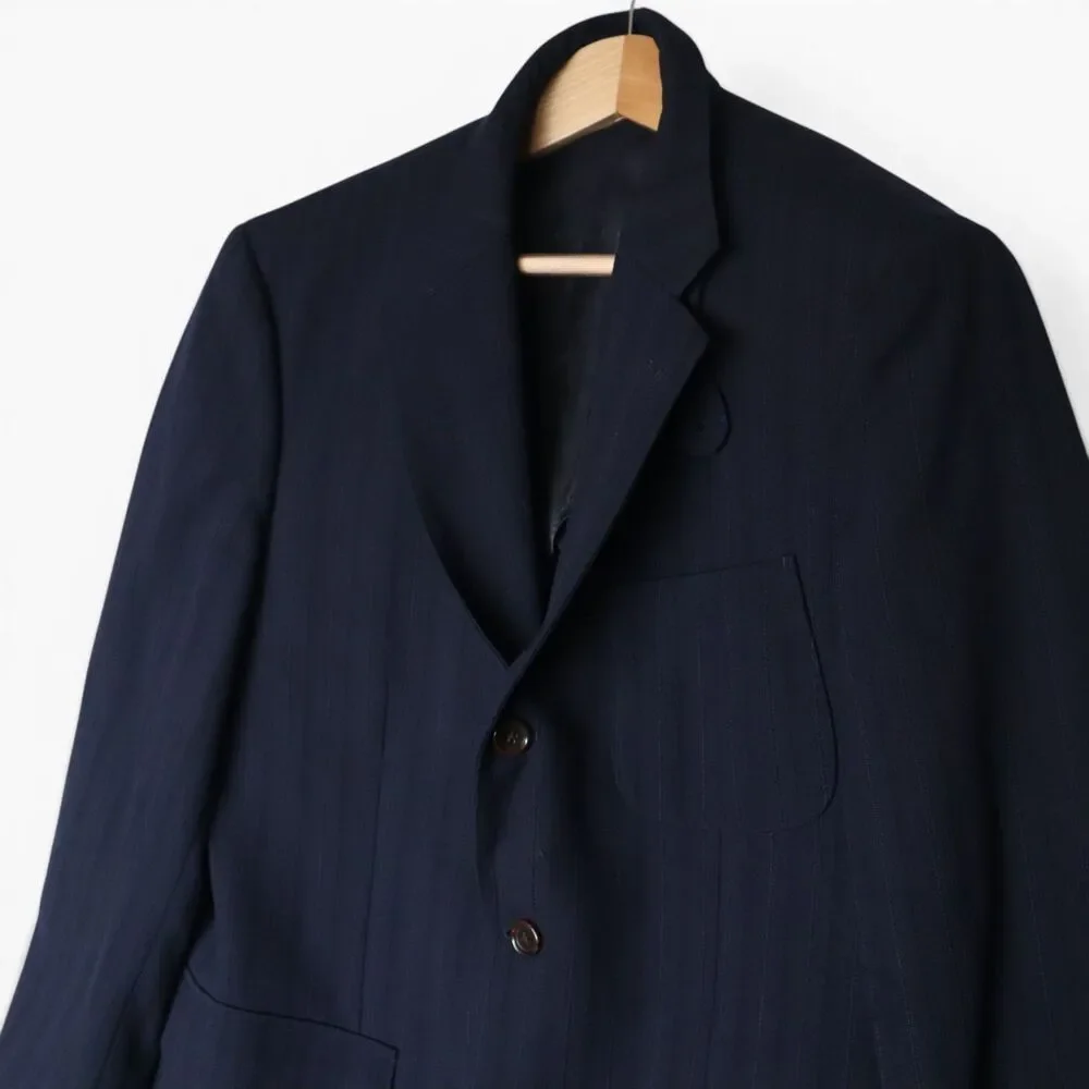 J. Crew Men's 40R Wool Sport Coat Blazer Blue Unstructured Half Lined SAMPLE